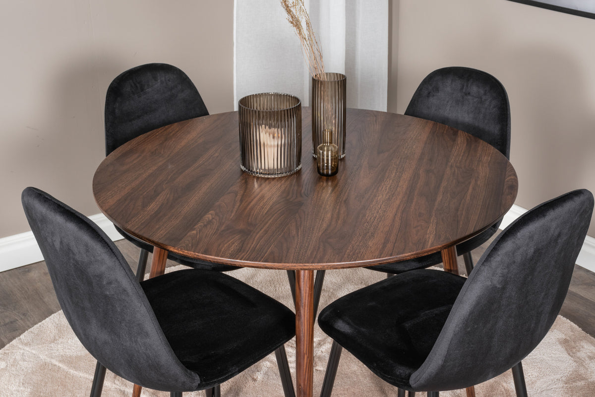 Plaza Matbord med Polar Stolarna – Bord: ⌀100 Stol: 53,3x88x42,5