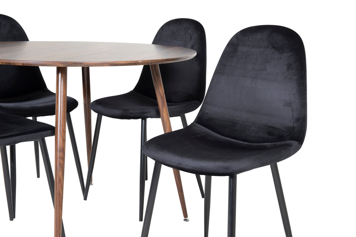 Plaza Matbord med Polar Stolarna – Bord: ⌀100 Stol: 53,3x88x42,5