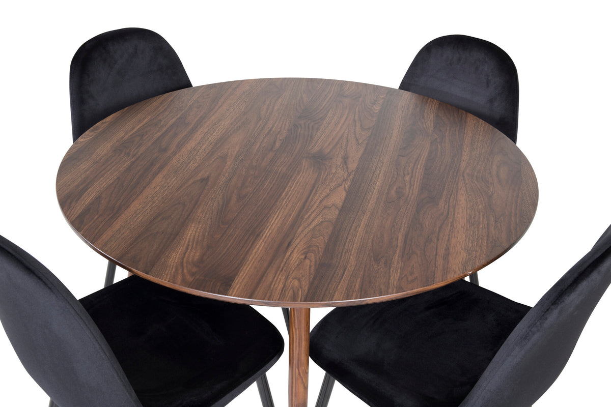 Plaza Matbord med Polar Stolarna – Bord: ⌀100 Stol: 53,3x88x42,5