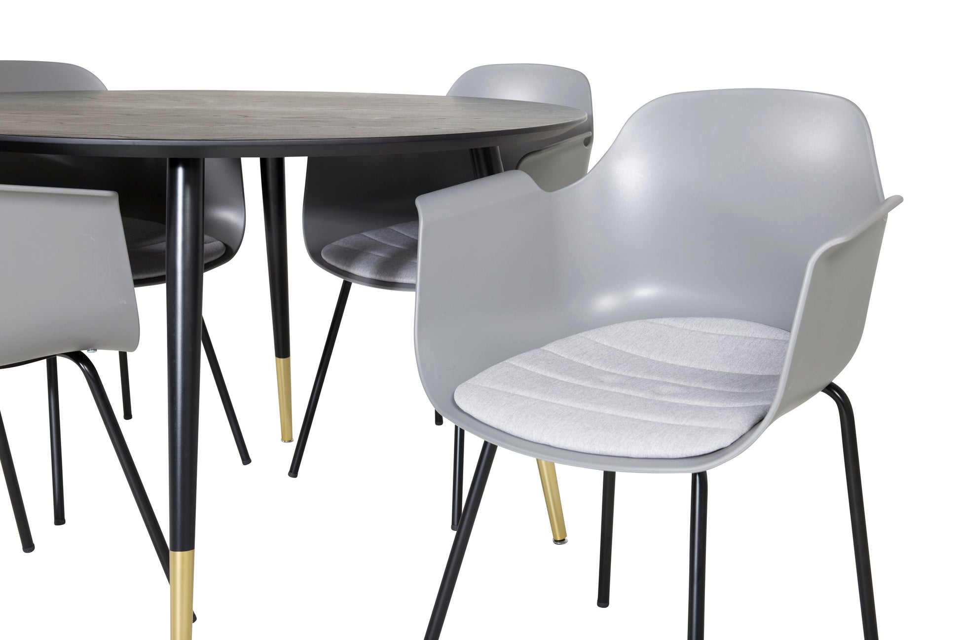 Dipp Matbord med Comfort Stolarna – Bord: ⌀115 Stol: 52x79,5x60,5