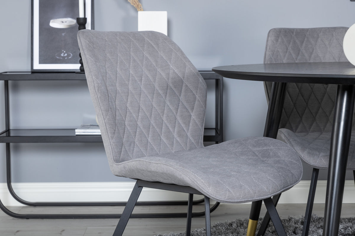 Dipp Matbord med Gemma Stolarna – Bord: ⌀115 Stol: 63x90x50