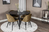 Dipp Matbord med Velvet Stolarna – Bord: ⌀115 Stol: 57x76,5x50