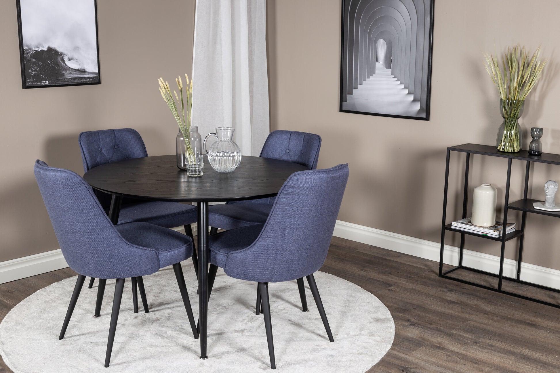 Dipp Matbord med Velvet Deluxe Stolarna Matgrupp