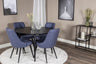 Dipp Matbord med Velvet Deluxe Stolarna – Bord: ⌀115 Stol: 66x88,5x50