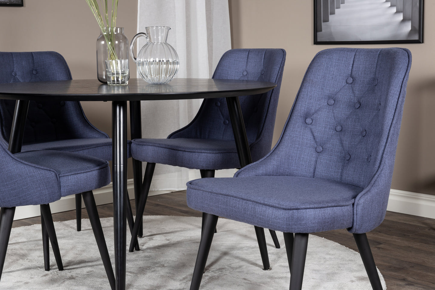 Dipp Matbord med Velvet Deluxe Stolarna Matgrupp