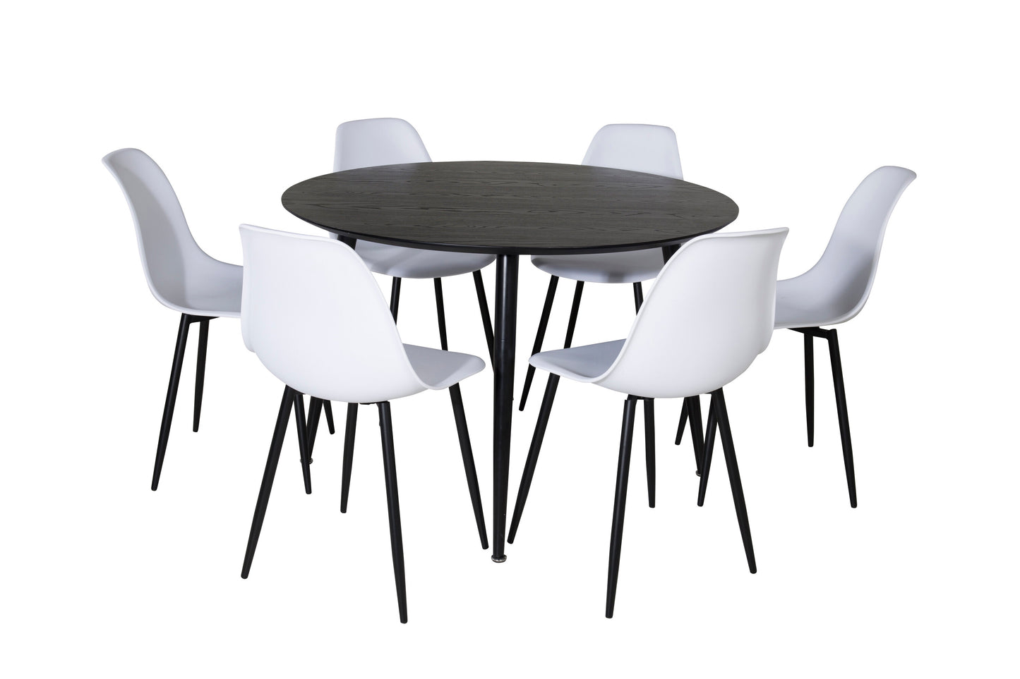 Dipp Matbord med Polar Stolarna – Bord: ⌀115 Stol: 58x81x45,5