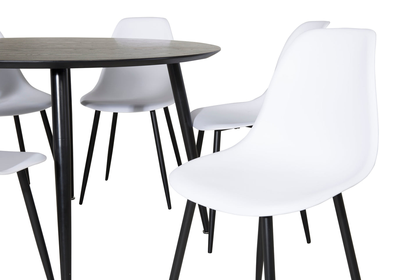 Dipp Matbord med Polar Stolarna – Bord: ⌀115 Stol: 58x81x45,5