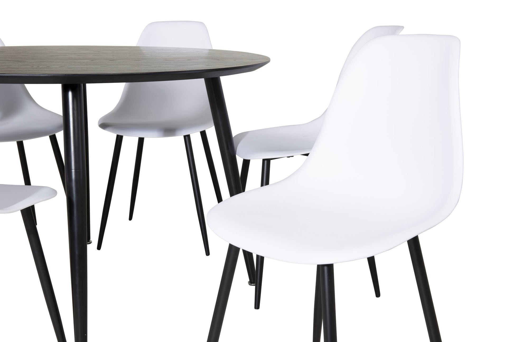 Dipp Matbord med Polar Stolarna – Bord: ⌀115 Stol: 58x81x45,5