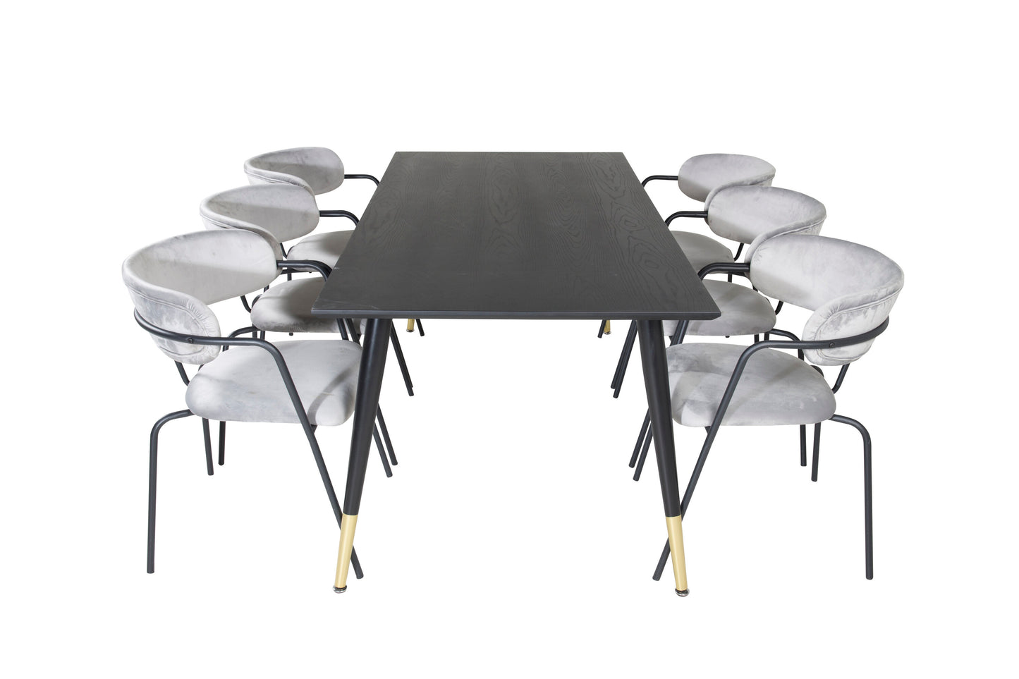 Dipp Matbord med Arrow Stolarna – Bord: 75x180x90 Stol: 61x79x58