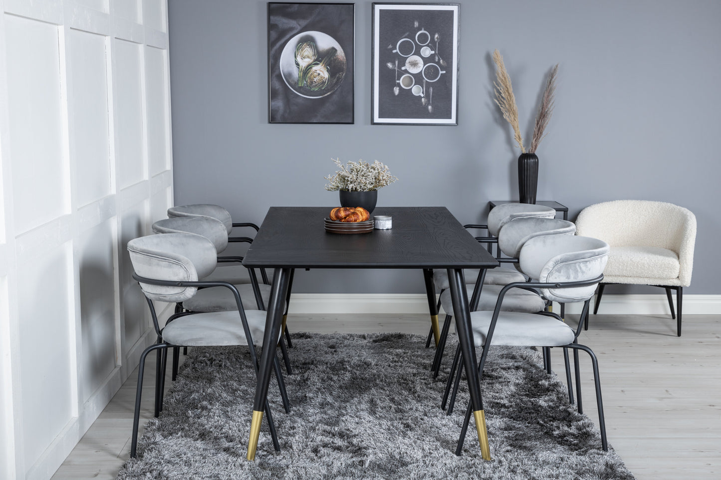 Dipp Matbord med Arrow Stolarna – Bord: 75x180x90 Stol: 61x79x58