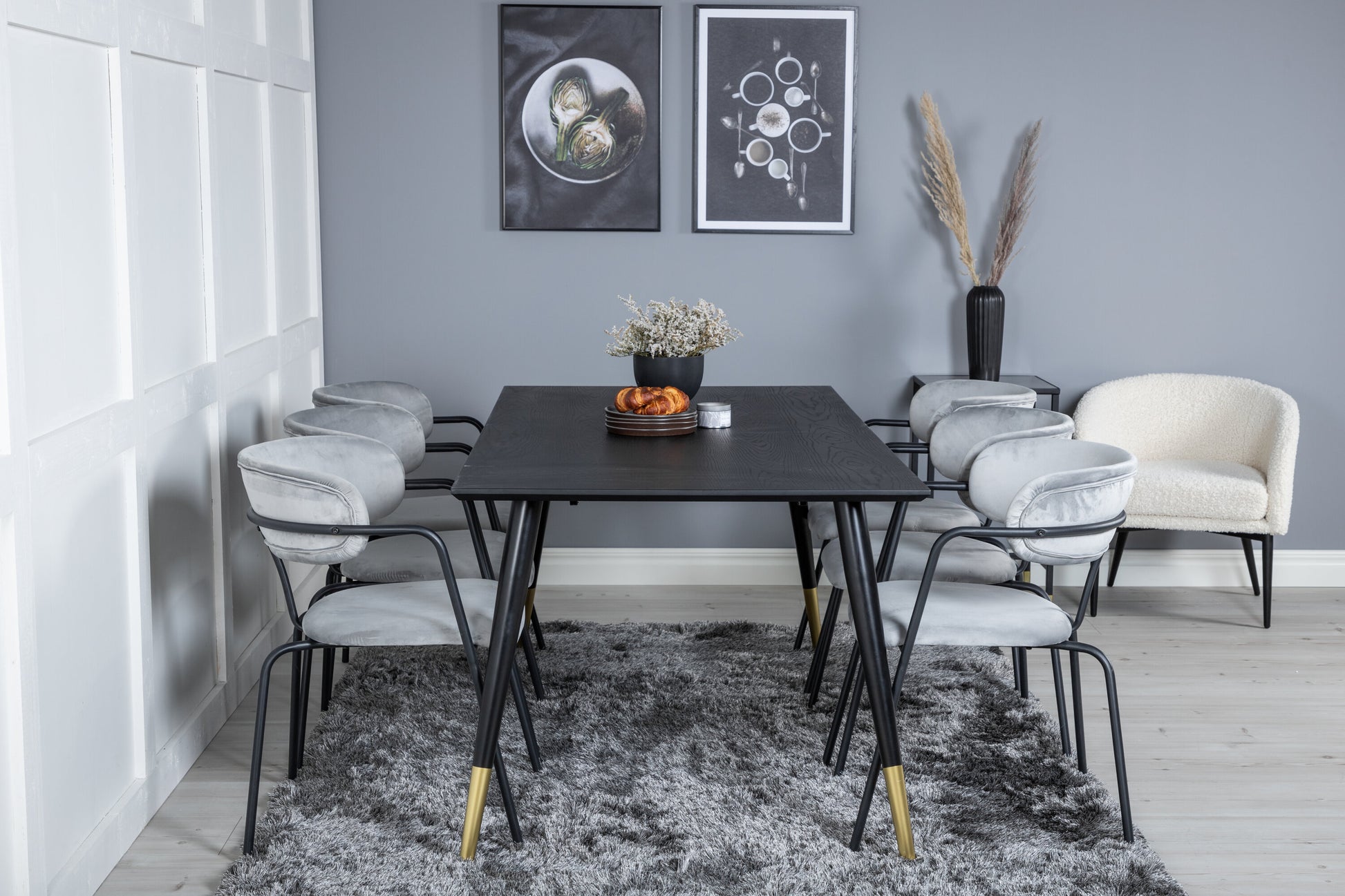 Dipp Matbord med Arrow Stolarna – Bord: 75x180x90 Stol: 61x79x58
