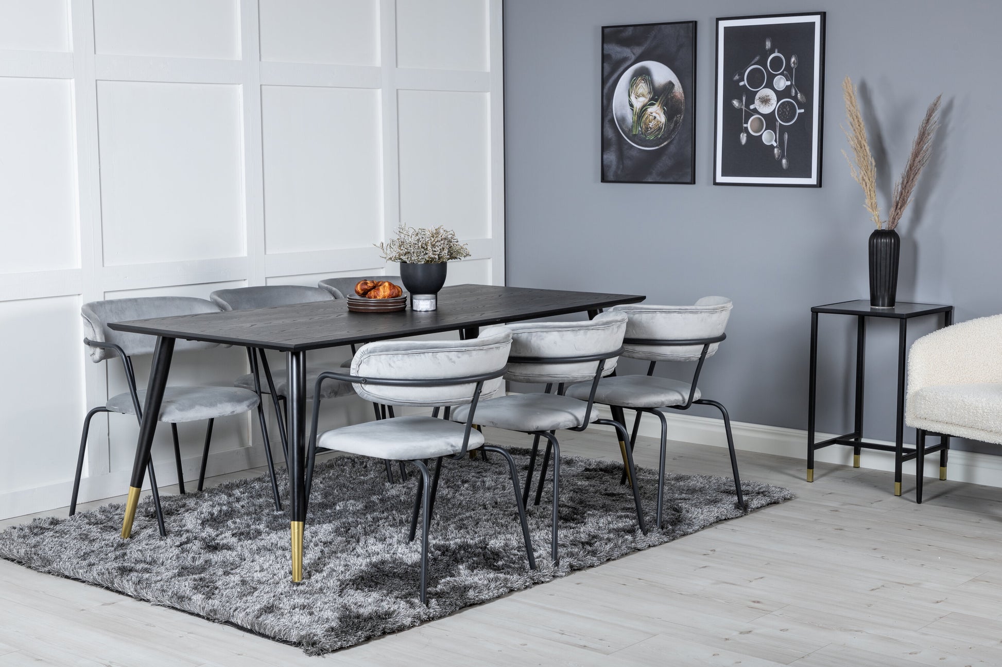 Dipp Matbord med Arrow Stolarna – Bord: 75x180x90 Stol: 61x79x58