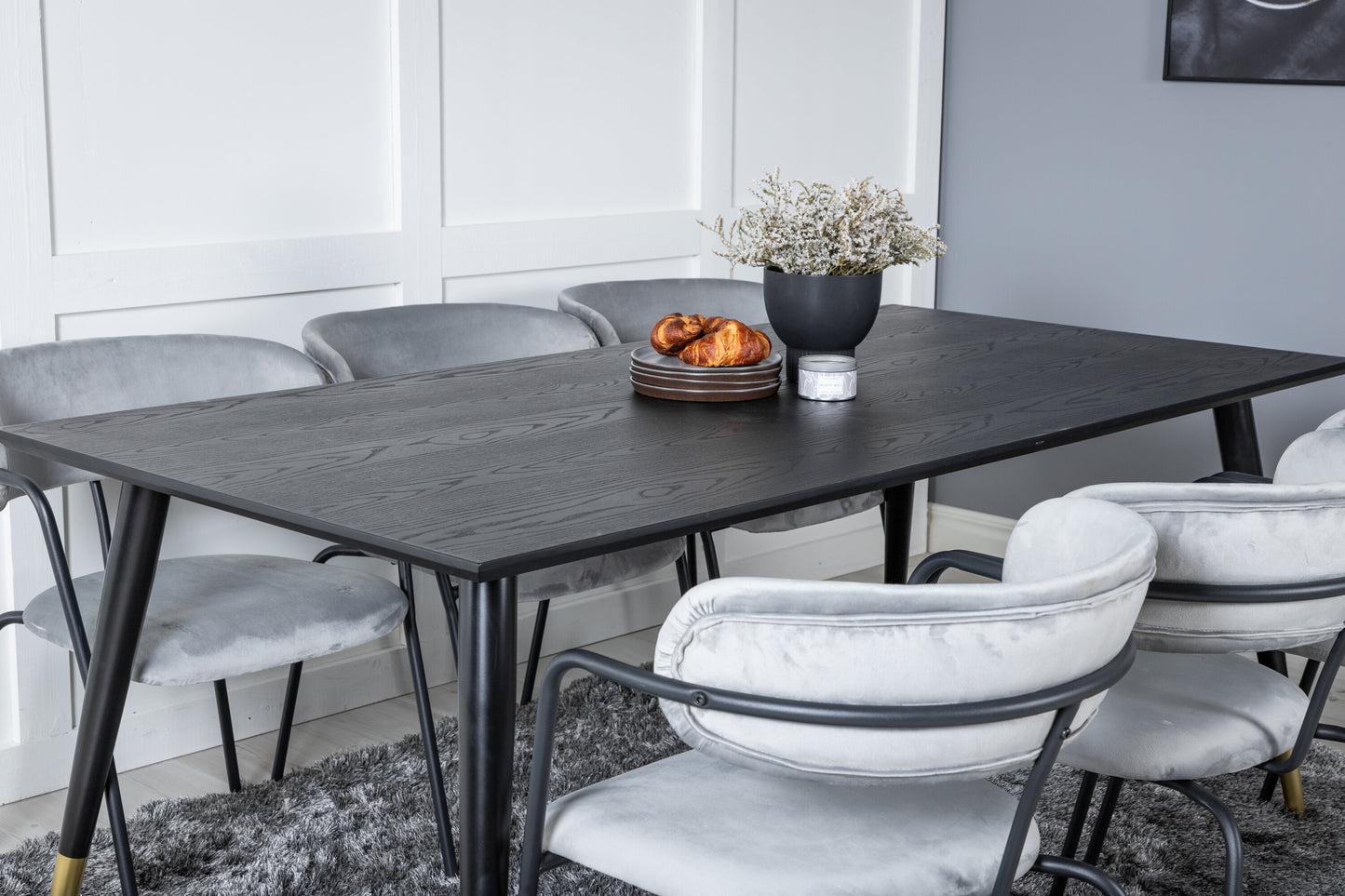 Dipp Matbord med Arrow Stolarna – Bord: 75x180x90 Stol: 61x79x58