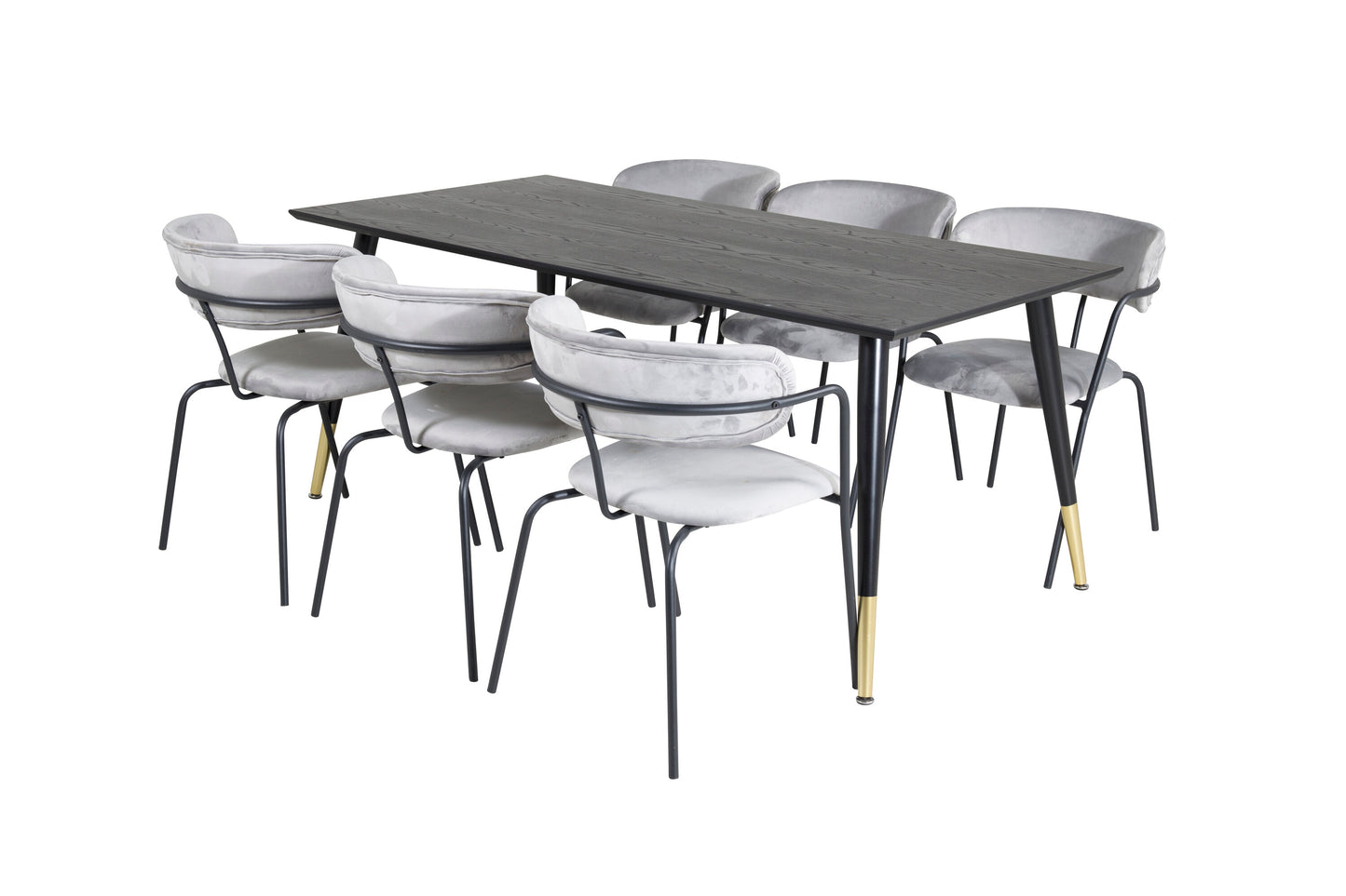 Dipp Matbord med Arrow Stolarna – Bord: 75x180x90 Stol: 61x79x58