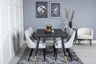 Dipp Matbord med Plaza Stolarna – Bord: 75x180x90 Stol: 58x86x49
