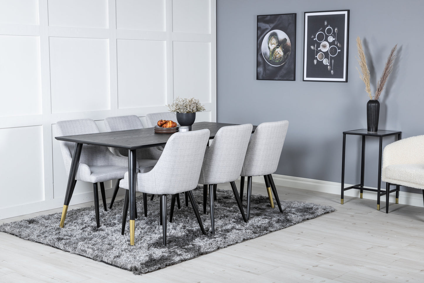 Dipp Matbord med Plaza Stolarna Matgrupp