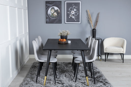 Dipp Matbord med Polar Stolarna – Bord: 75x180x90 Stol: 52x86x44