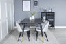 Dipp Matbord med Velvet Stolarna – Bord: 75x180x90 Stol: 57x76,5x50