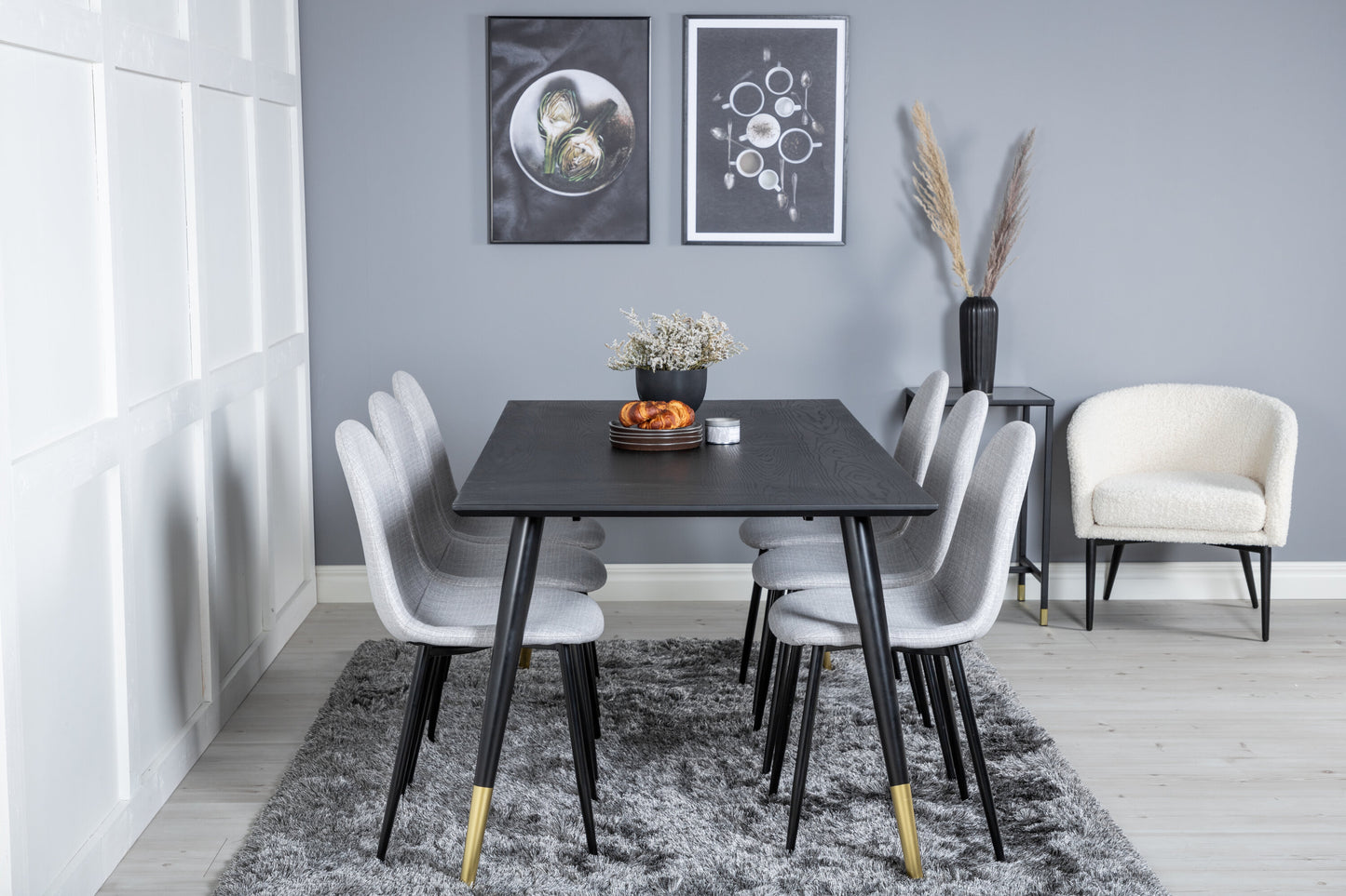 Dipp Matbord med Polar Stolarna – Bord: 75x180x90 Stol: 53x87x44