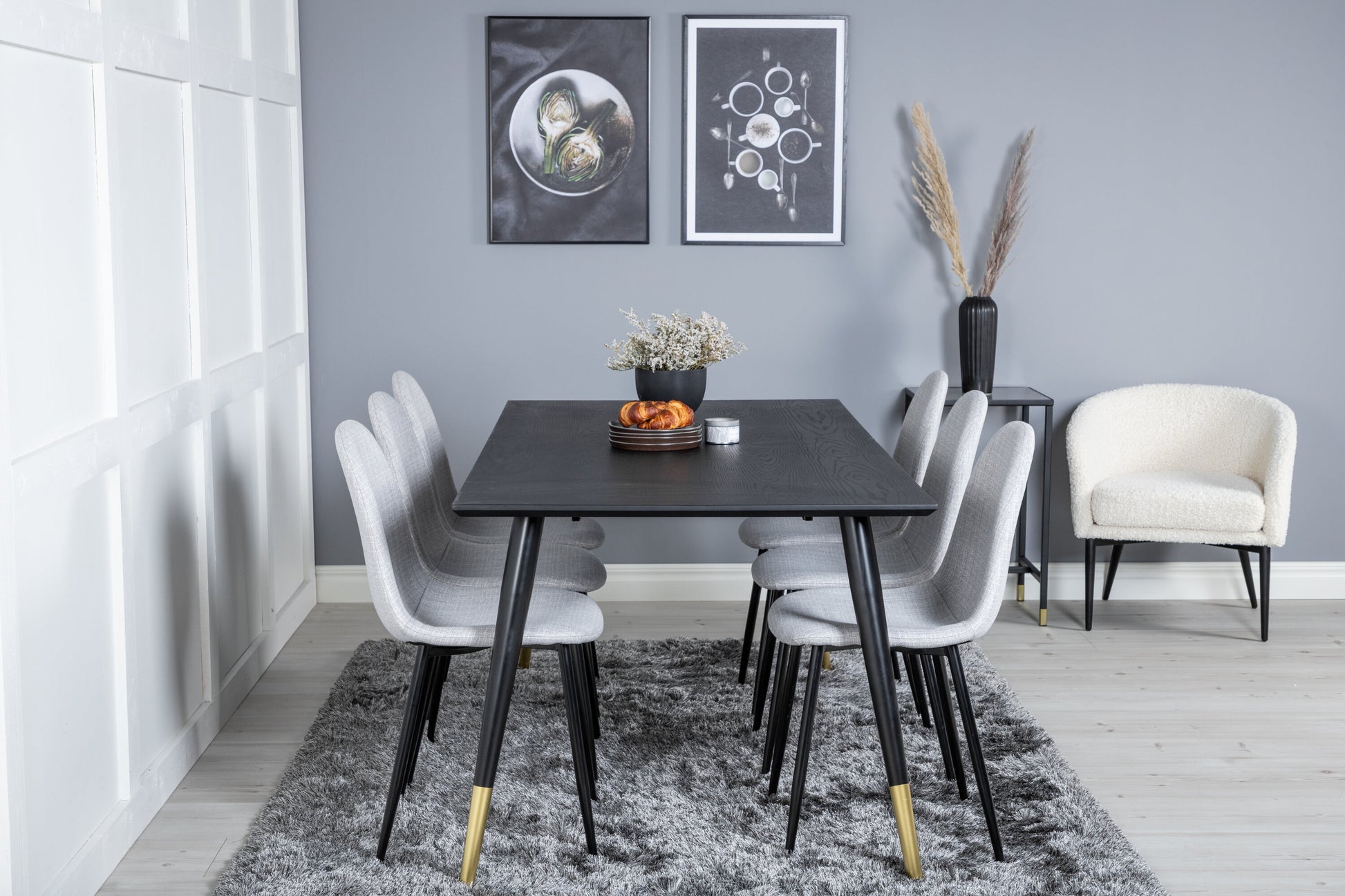 Dipp Matbord med Polar Stolarna – Bord: 75x180x90 Stol: 53x87x44