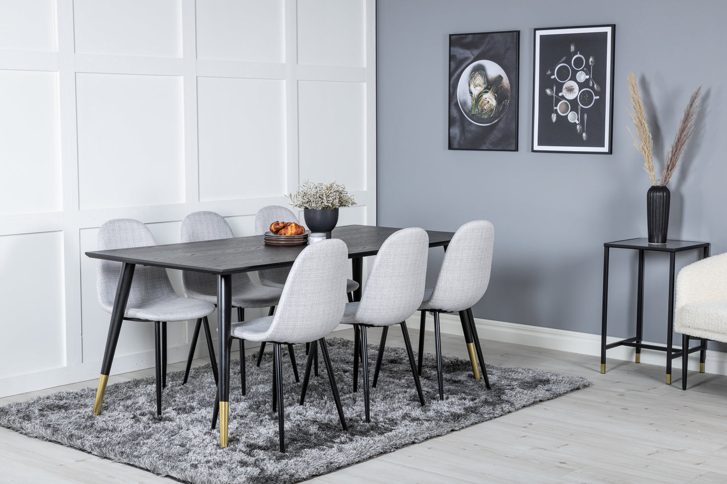Dipp Matbord med Polar Stolarna – Bord: 75x180x90 Stol: 53x87x44