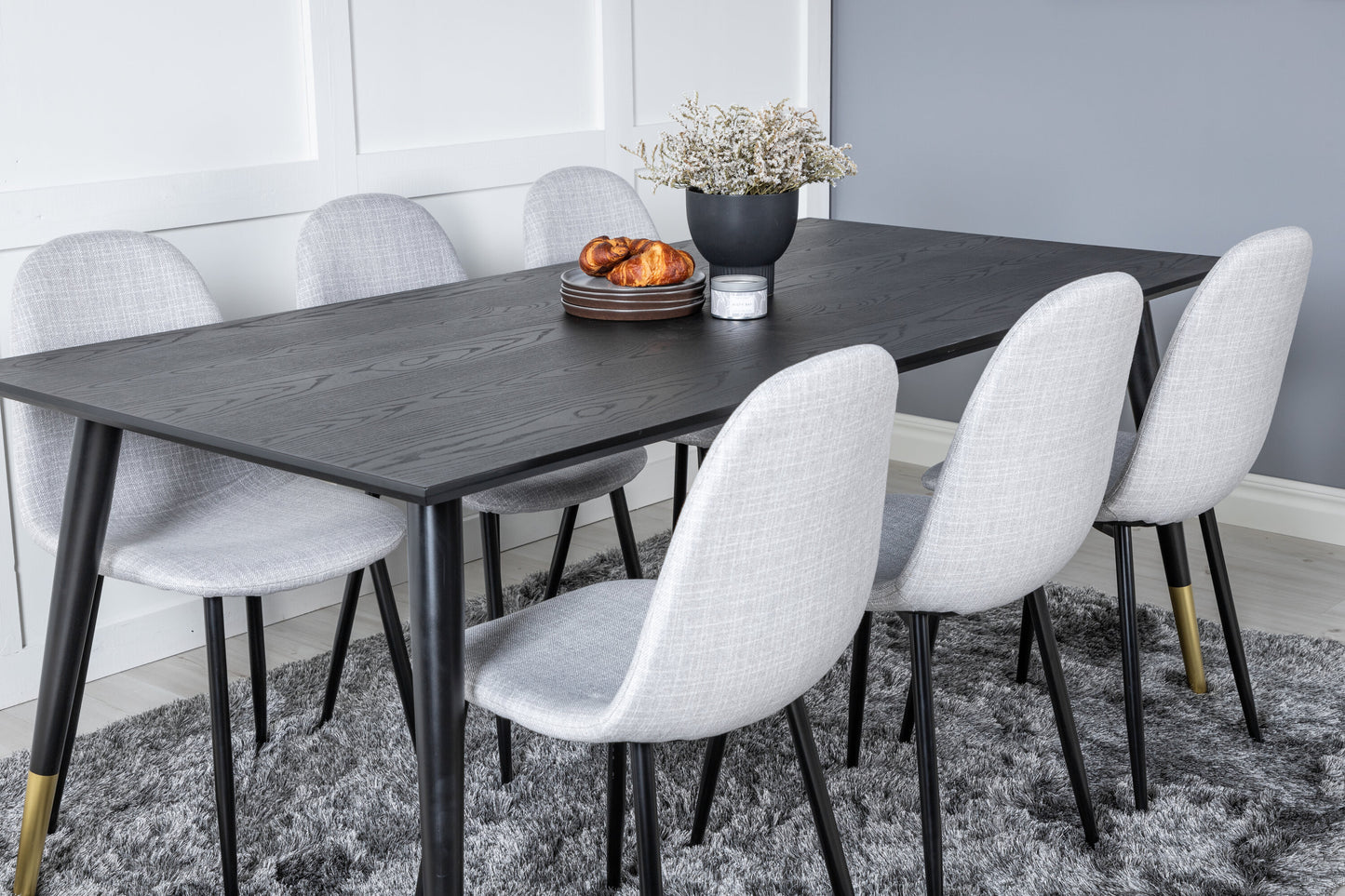 Dipp Matbord med Polar Stolarna – Bord: 75x180x90 Stol: 53x87x44