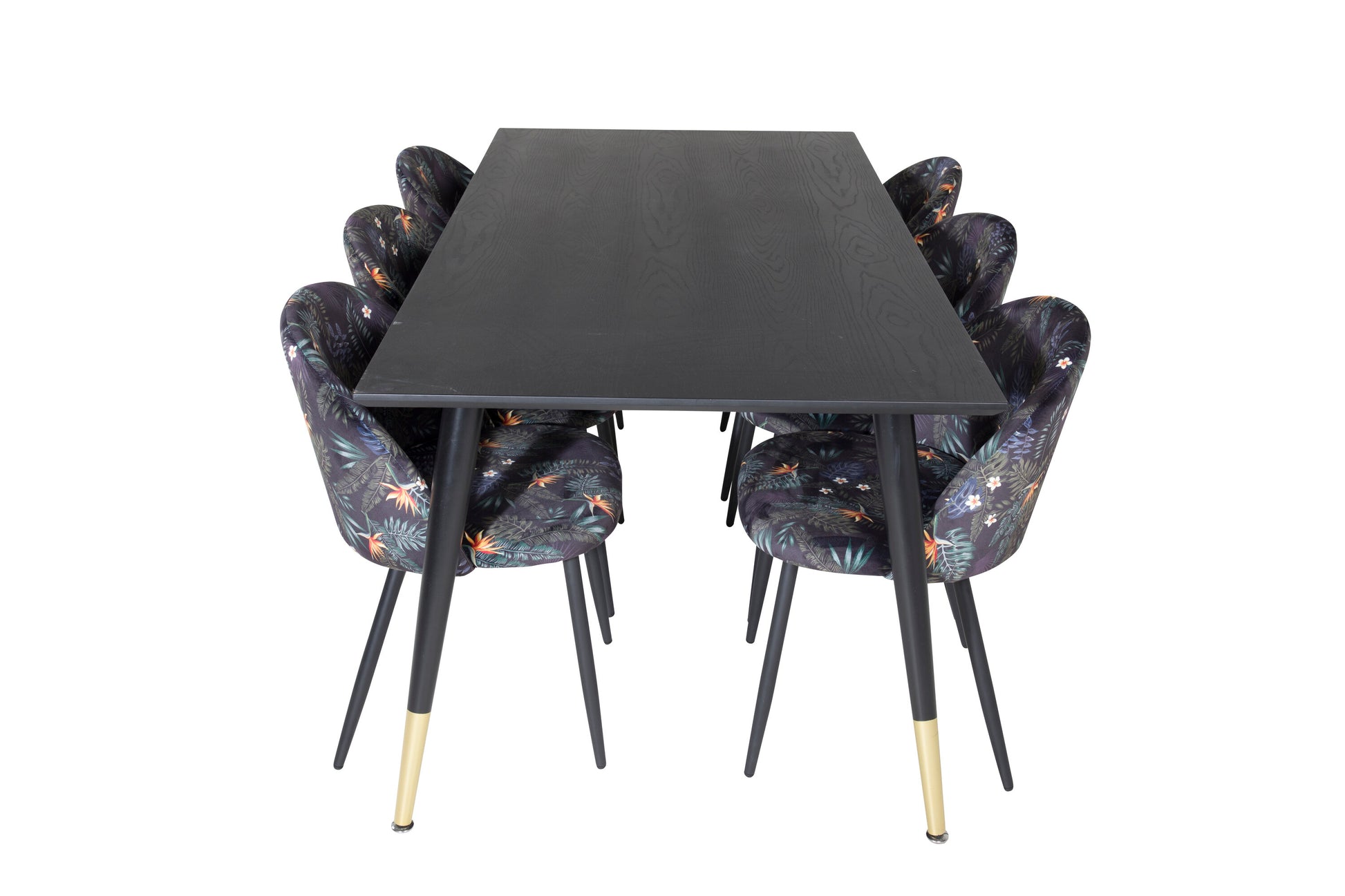 Dipp Matbord med Velvet Stolarna – Bord: 75x180x90 Stol: 55x78x50,5