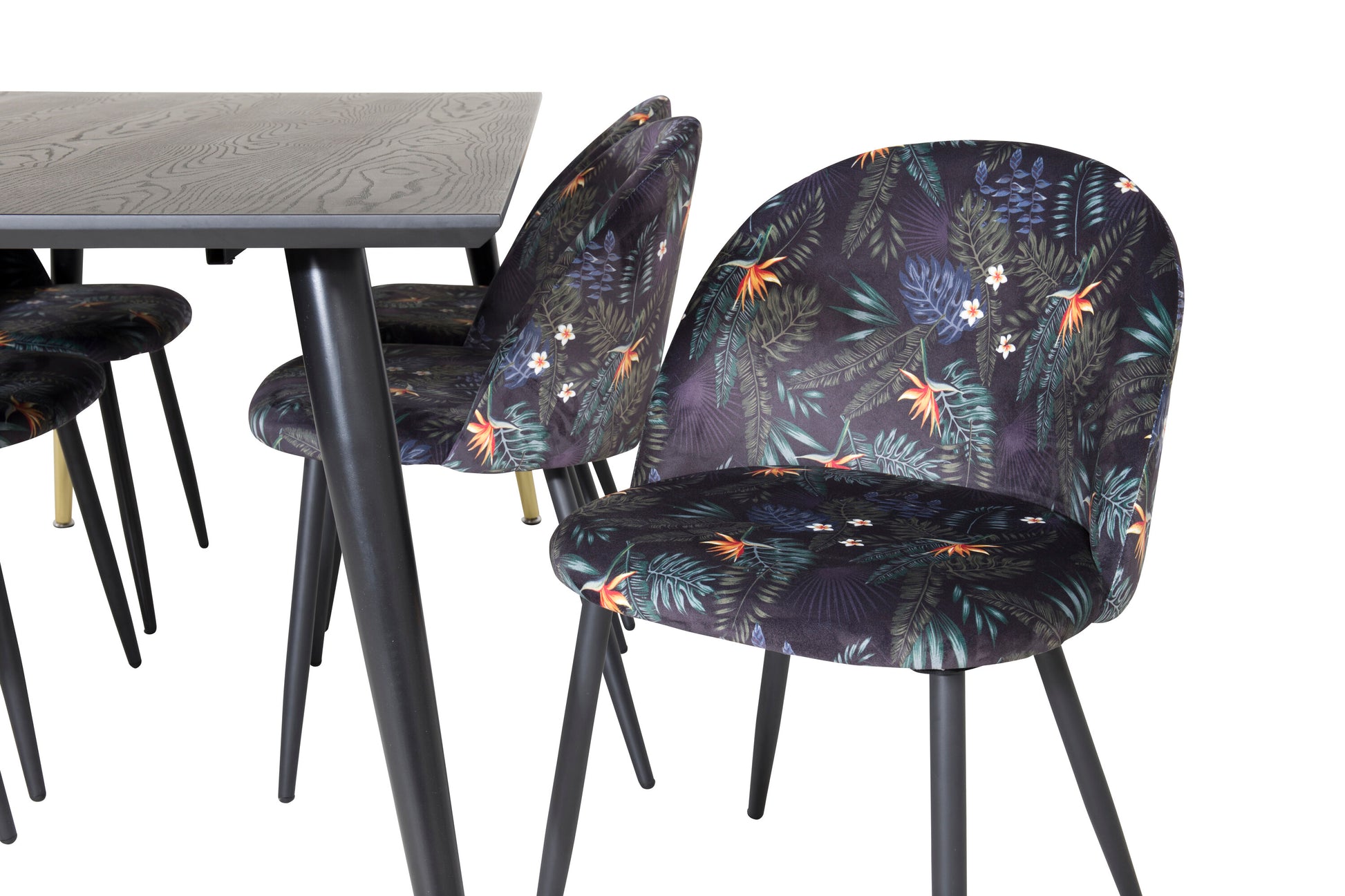 Dipp Matbord med Velvet Stolarna – Bord: 75x180x90 Stol: 55x78x50,5