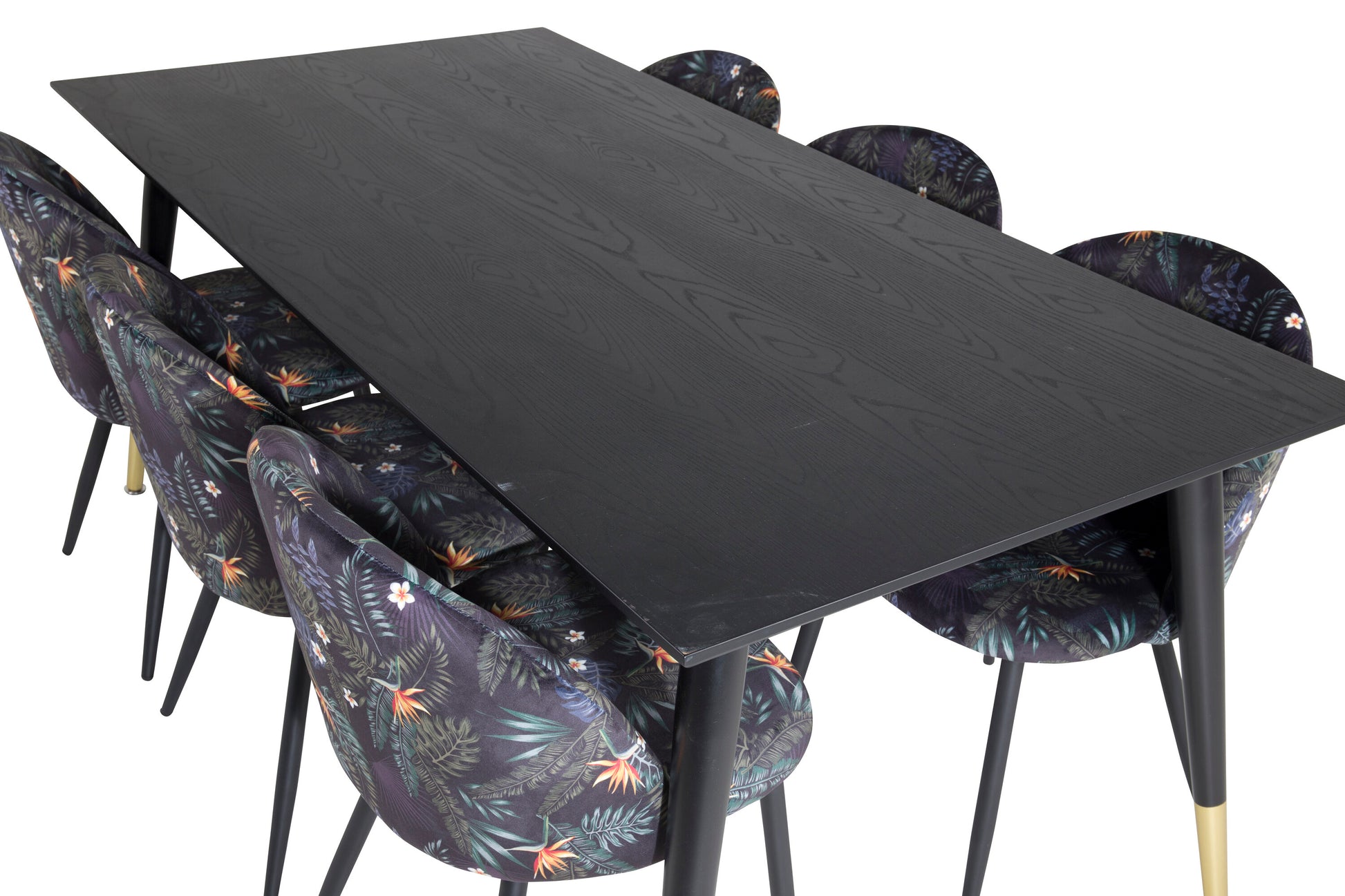 Dipp Matbord med Velvet Stolarna – Bord: 75x180x90 Stol: 55x78x50,5