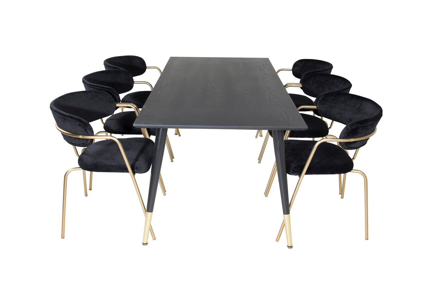 Dipp Matbord med Arrow Stolarna – Bord: 75x180x90 Stol: 61x79x58