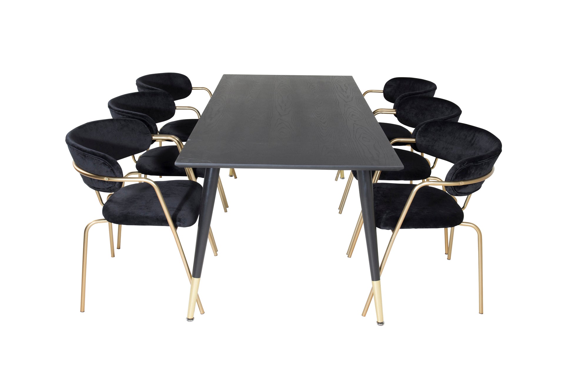 Dipp Matbord med Arrow Stolarna – Bord: 75x180x90 Stol: 61x79x58