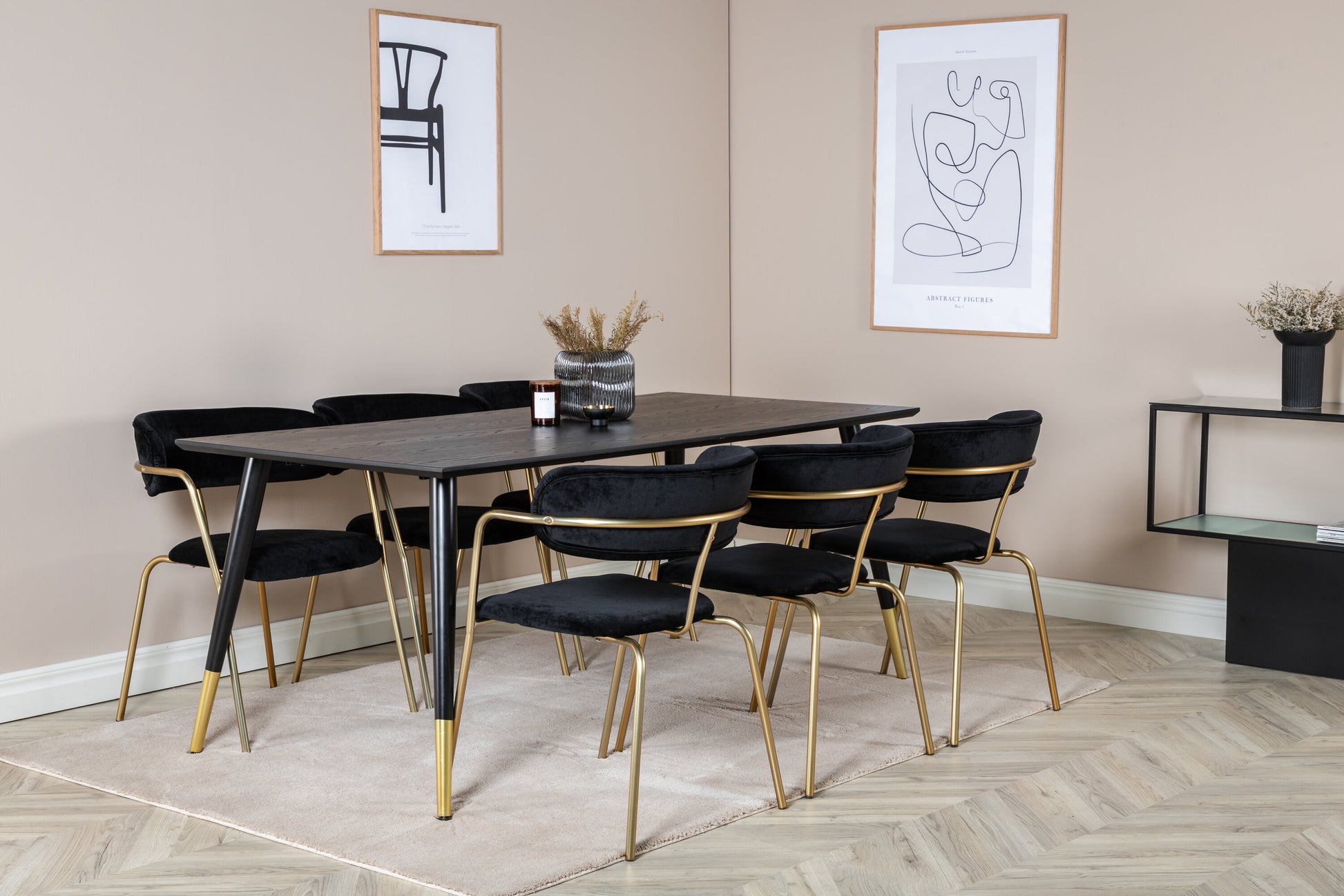 Dipp Matbord med Arrow Stolarna – Bord: 75x180x90 Stol: 61x79x58