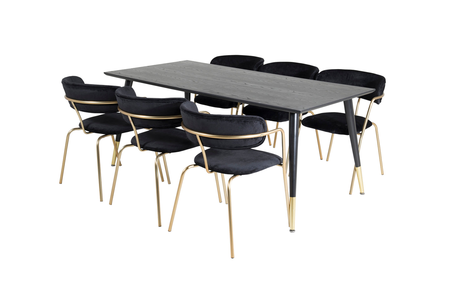 Dipp Matbord med Arrow Stolarna – Bord: 75x180x90 Stol: 61x79x58