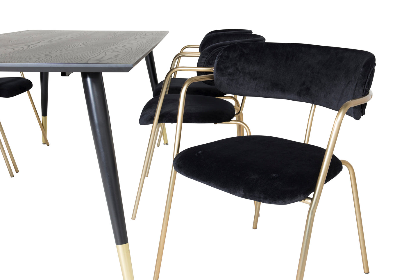 Dipp Matbord med Arrow Stolarna – Bord: 75x180x90 Stol: 61x79x58