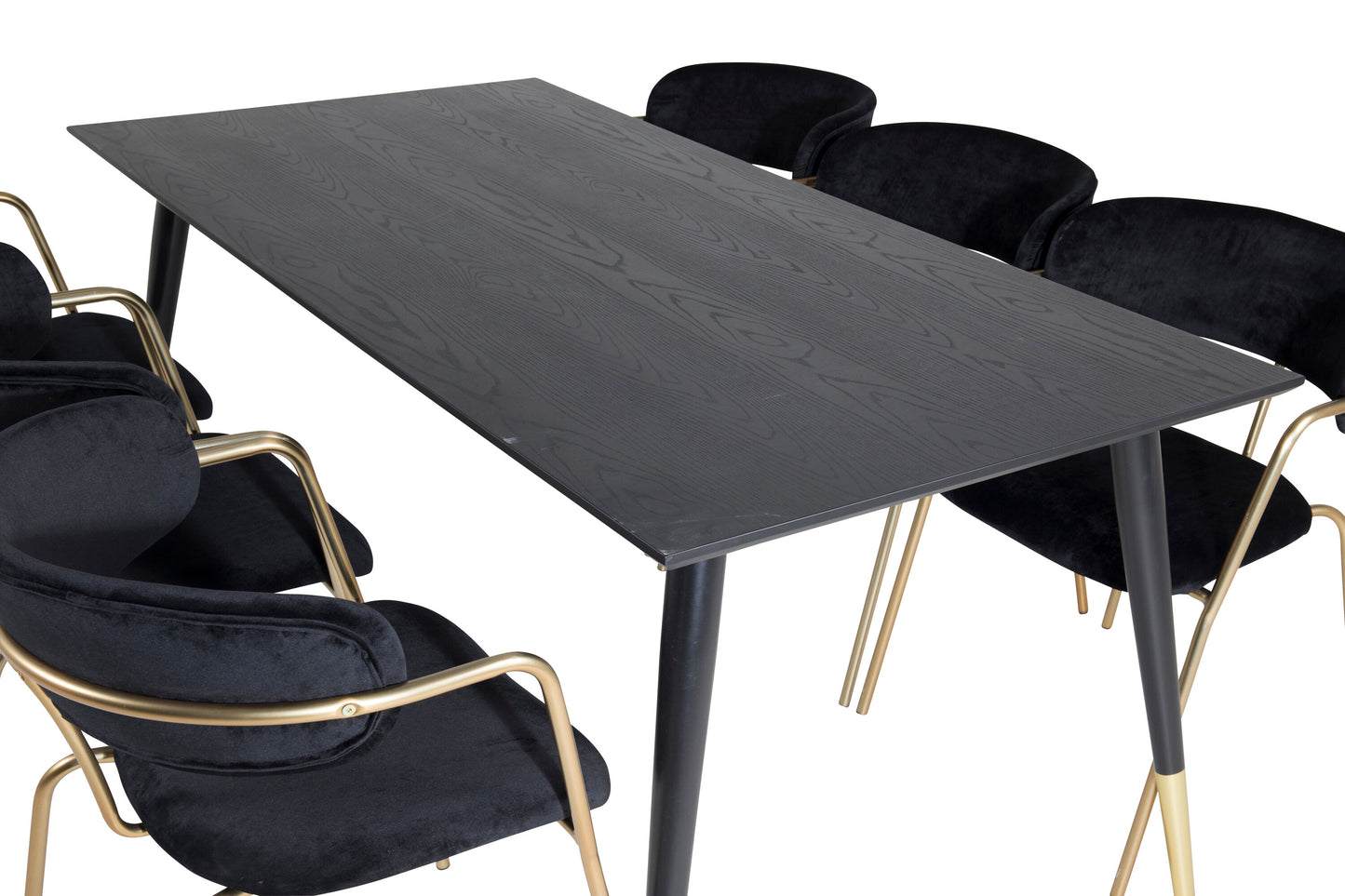 Dipp Matbord med Arrow Stolarna – Bord: 75x180x90 Stol: 61x79x58