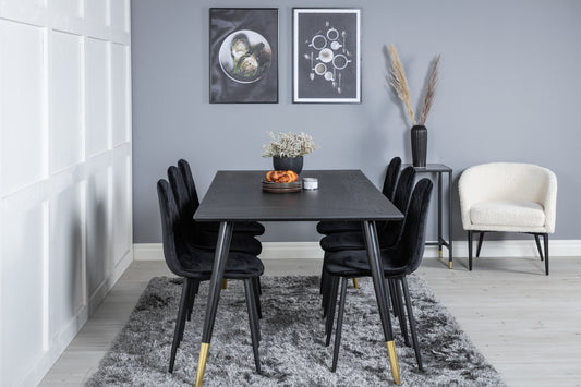 Dipp Matbord med Polar Stolarna – Bord: 75x180x90 Stol: 52x86x44