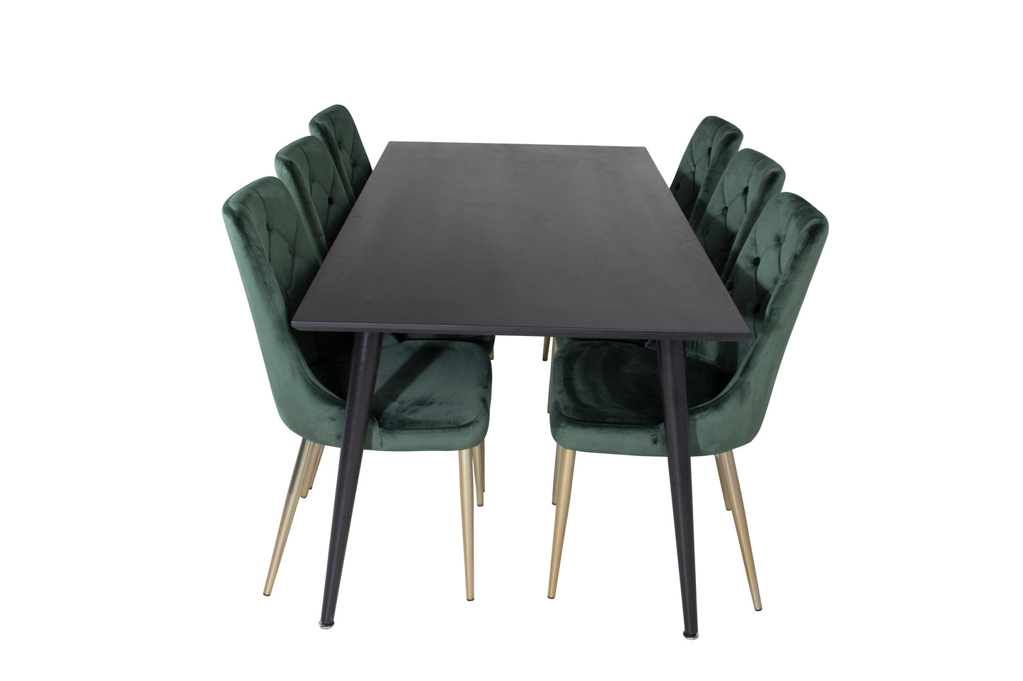 Dipp Matbord med Velvet Deluxe Stolarna Matgrupp