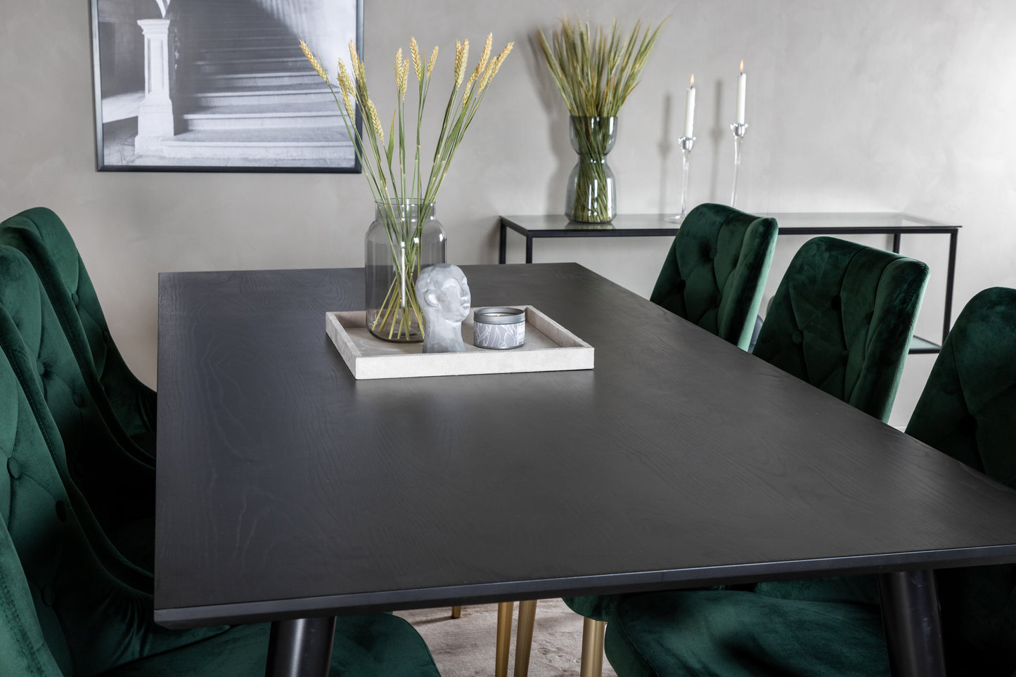 Dipp Matbord med Velvet Deluxe Stolarna Matgrupp