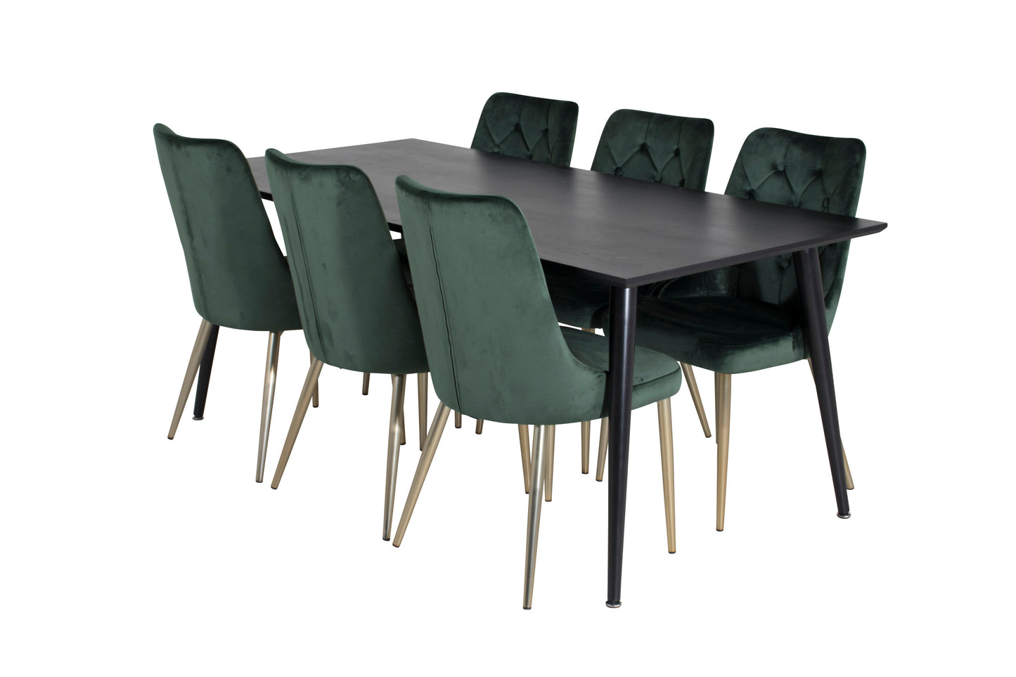 Dipp Matbord med Velvet Deluxe Stolarna Matgrupp