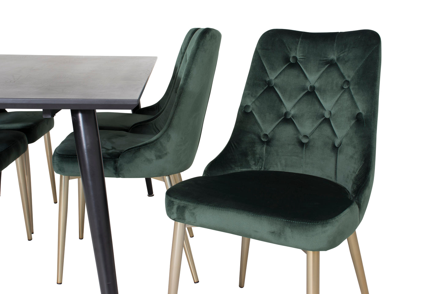 Dipp Matbord med Velvet Deluxe Stolarna Matgrupp