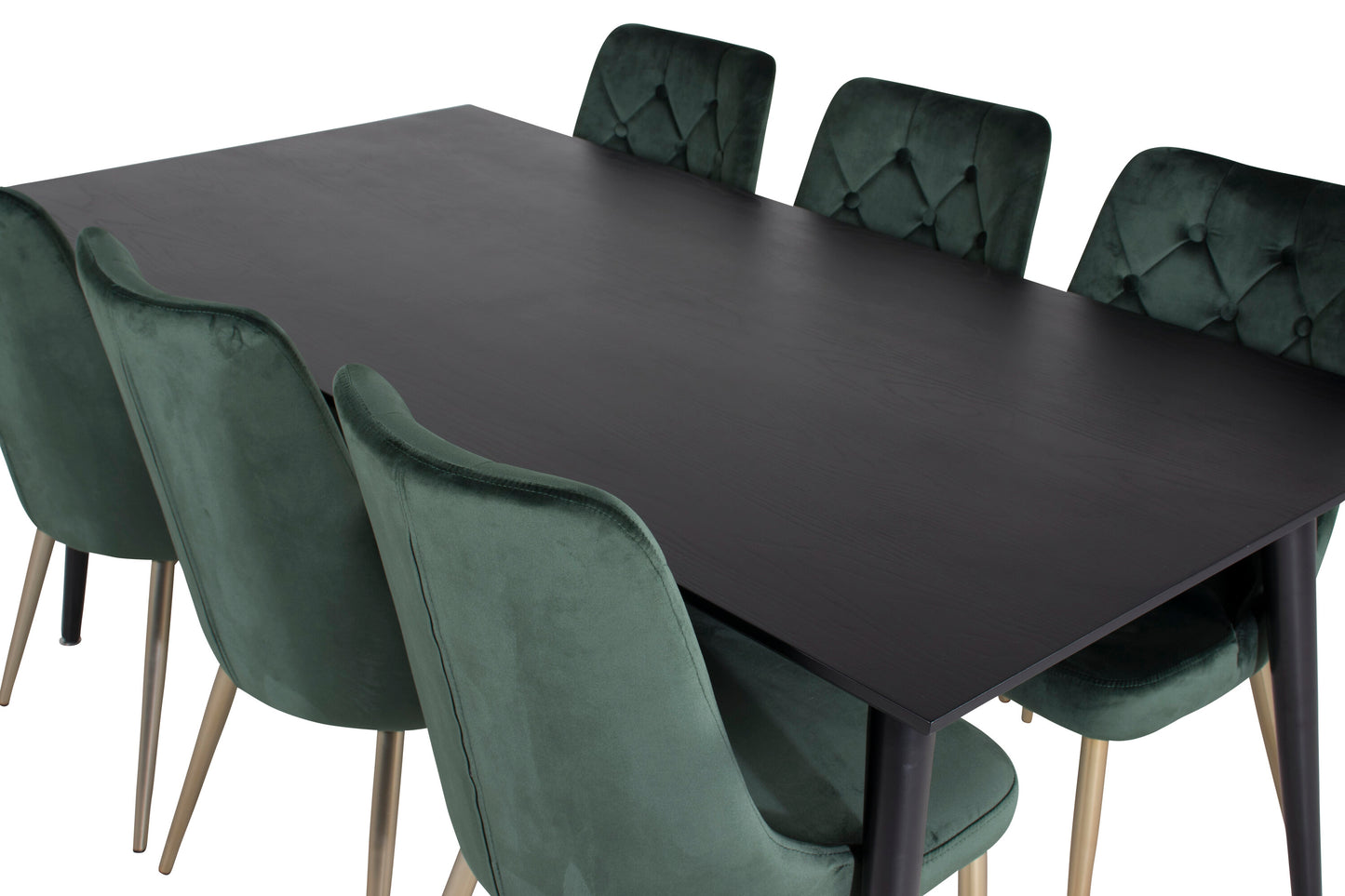 Dipp Matbord med Velvet Deluxe Stolarna Matgrupp