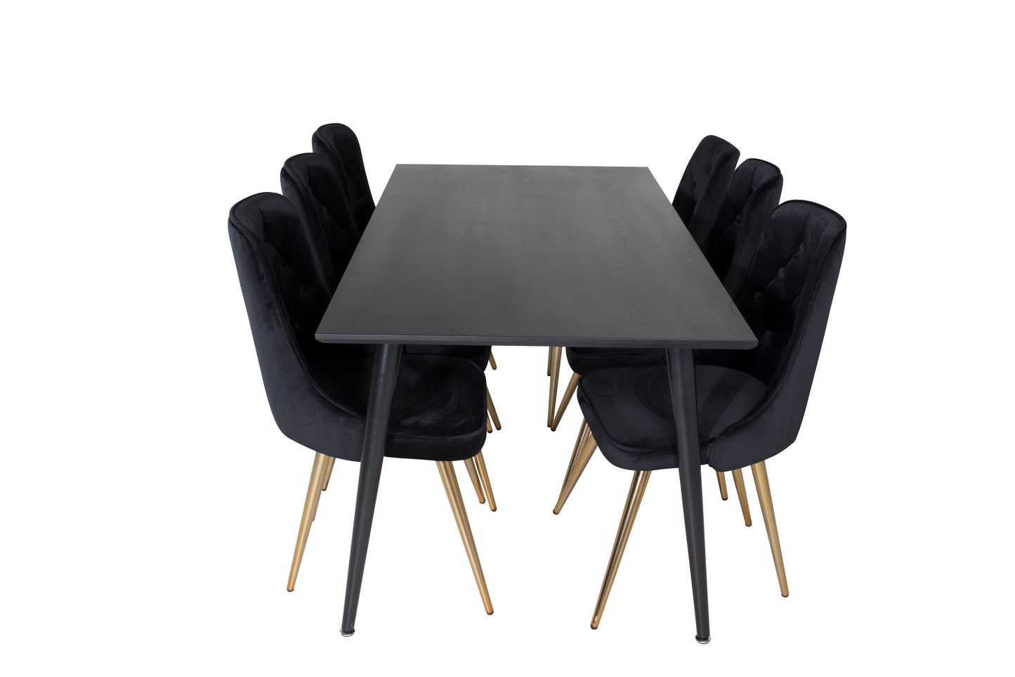 Dipp Matbord med Velvet Deluxe Stolarna Matgrupp