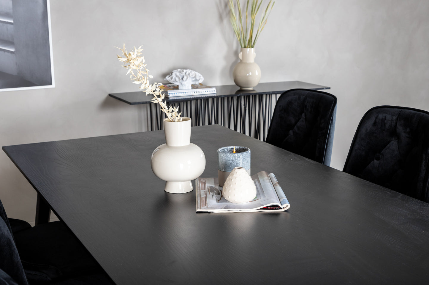 Dipp Matbord med Velvet Deluxe Stolarna Matgrupp