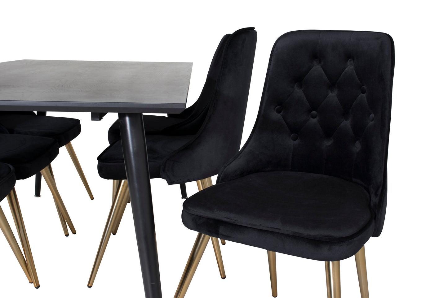 Dipp Matbord med Velvet Deluxe Stolarna Matgrupp