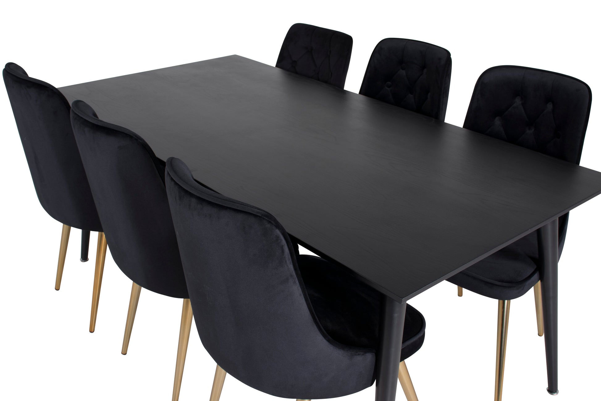 Dipp Matbord med Velvet Deluxe Stolarna Matgrupp
