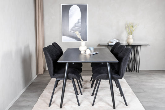 Dipp Matbord med Gemma Stolarna – Bord: 75,5x180x90 Stol: 63x90x50
