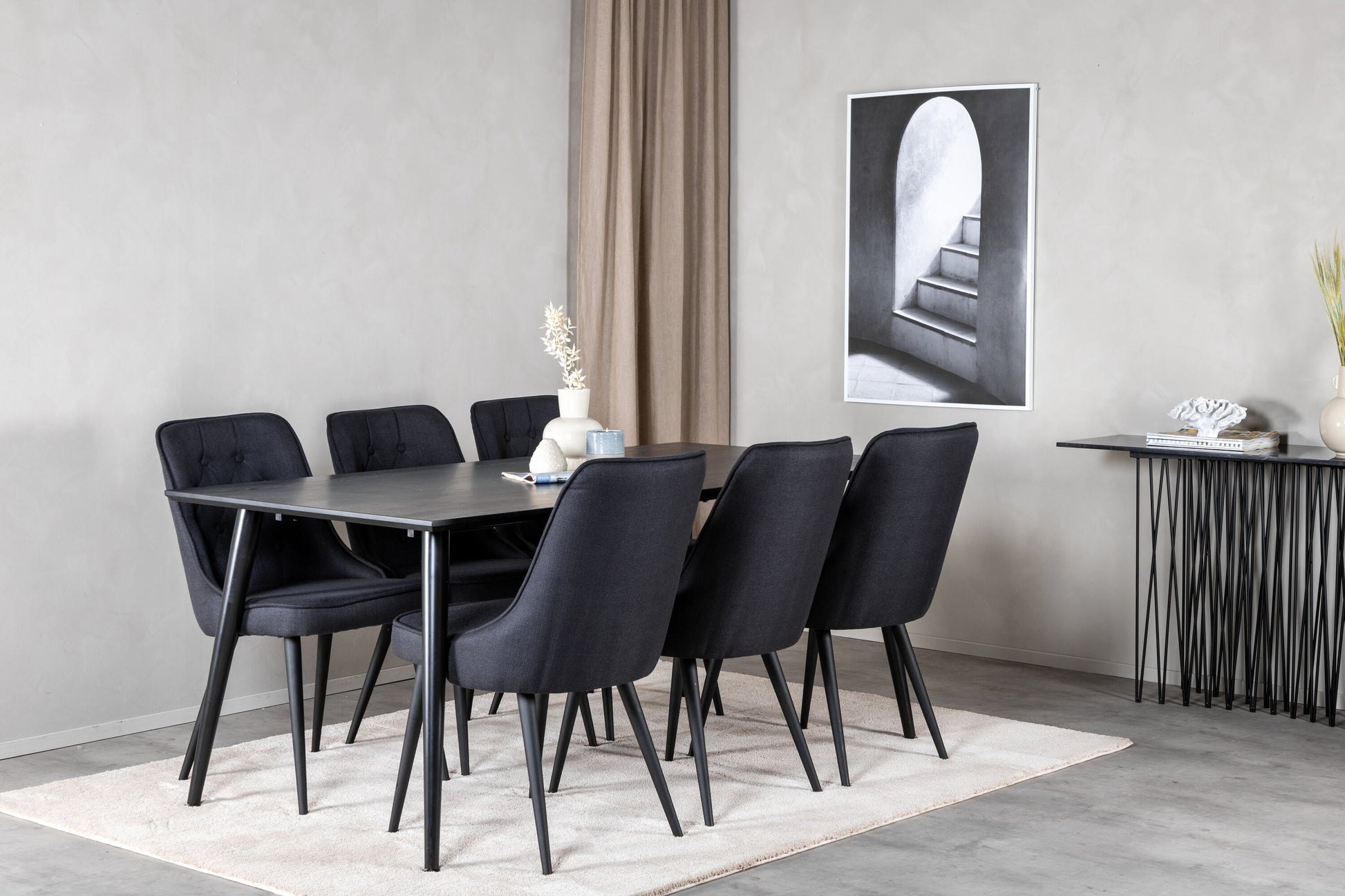 Dipp Matbord med Velvet Deluxe Stolarna Matgrupp