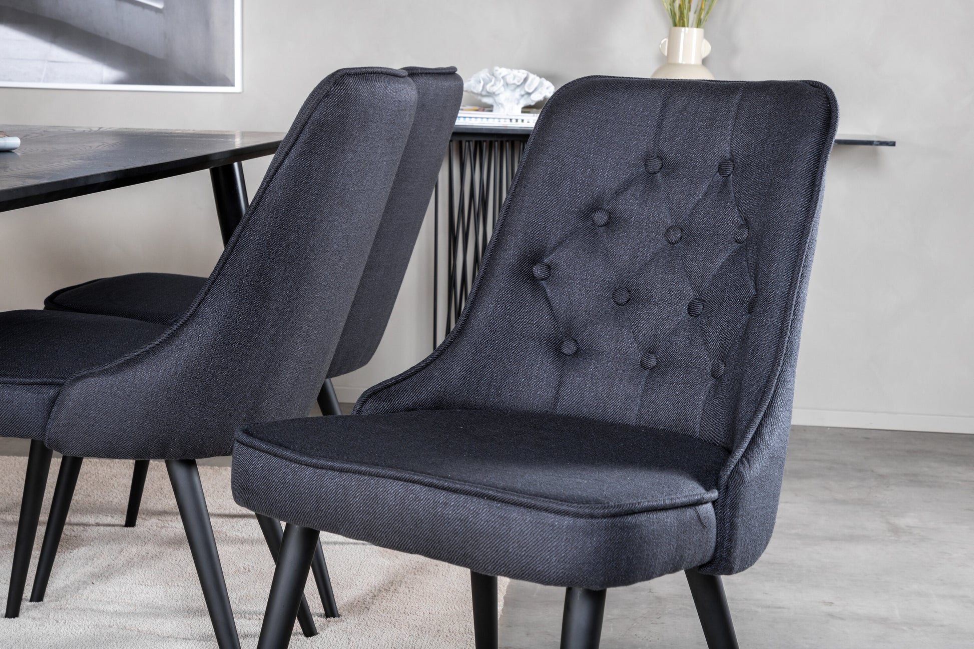 Dipp Matbord med Velvet Deluxe Stolarna Matgrupp