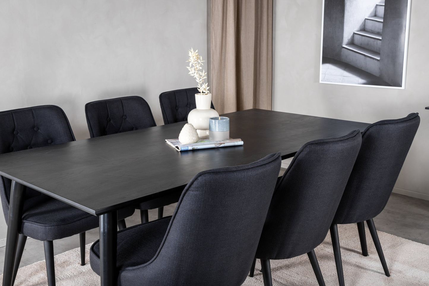 Dipp Matbord med Velvet Deluxe Stolarna Matgrupp