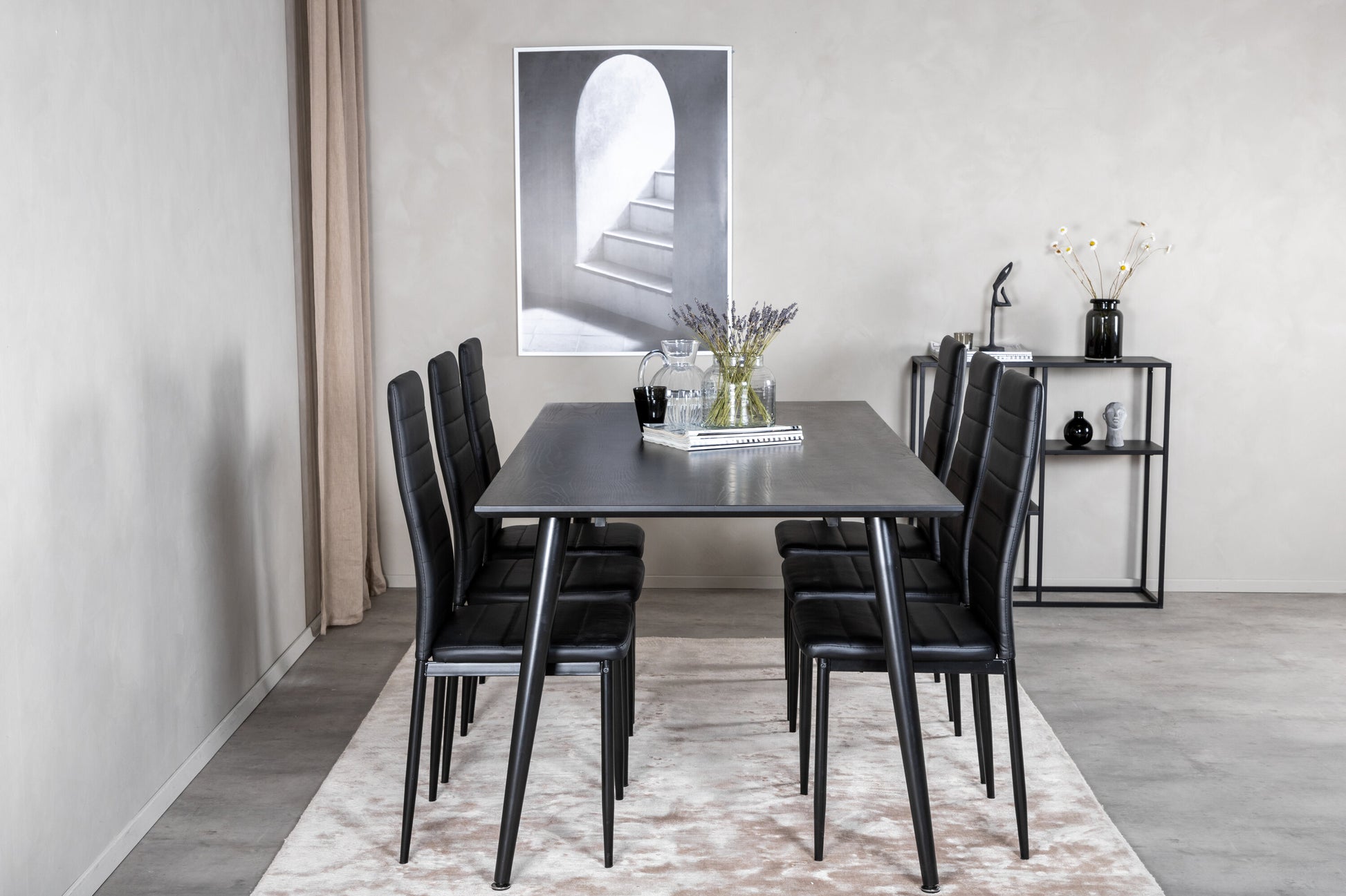Dipp Matbord med Slim Stolarna Matgrupp